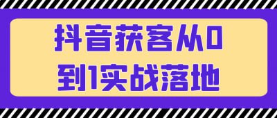 网盘资源收藏(夸克) - 抖音获客从0到1实战落地