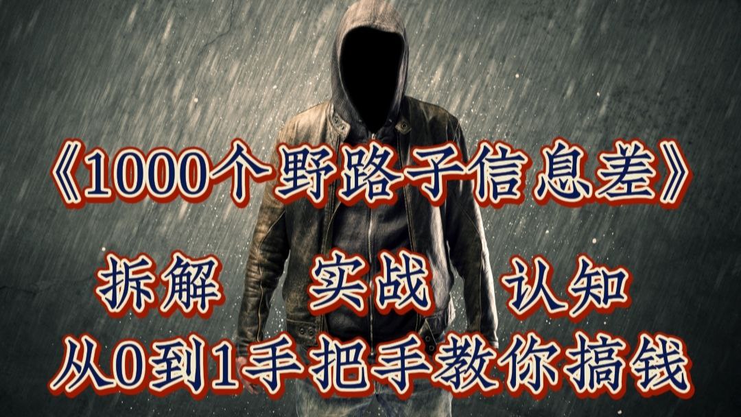 网盘资源收藏(夸克) - 《1000个野路子信息差》项目拆解，从0到1，帮小白实现轻松逆袭