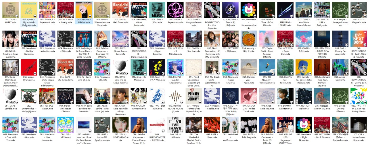 夸克云盘发布频道 - 【AAC】Apple Music Top 100：韩国（2024-10-05）