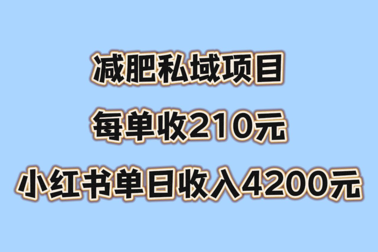 夸克云盘发布频道 - 小红书减肥私域项目，每单收210元