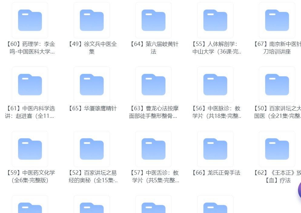 网盘资源收藏(夸克) - 名家中医全套资料大全 绝版课程原价23888元