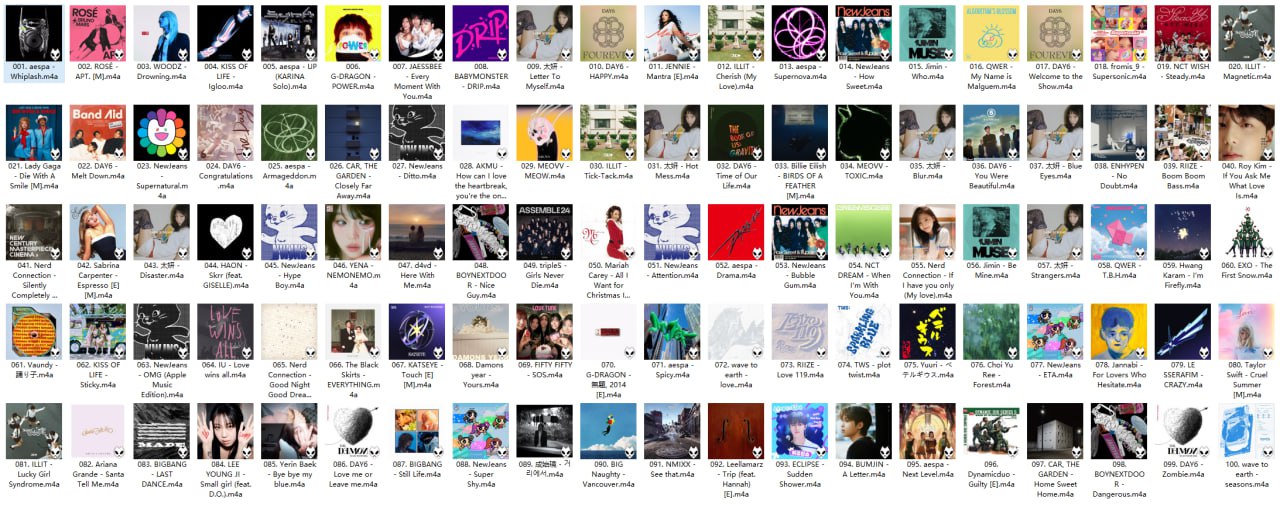 夸克云盘发布频道 - 【AAC】Apple Music Top 100：韩国（2024-11-23）