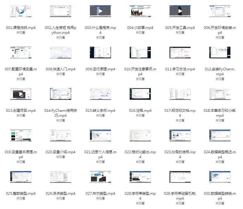 夸克浏览器™的二三事儿 - 《2024最新版零基础快速学Python》视频版 零基础学Python[mp4]